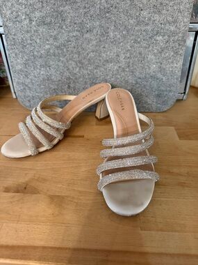 Cole Haan Rhinestone Strappy Block Heel